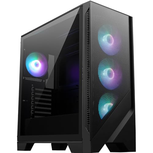 MSI MAG Forge 321R Airflow Mid-Tower PC-Gehäuse - ATX-Kapazität, RTX 40 GPU-Unterstützung, ARGB-Lüfter, magnetische Staubfilter, gehärtetes Glas, 4 ARGB-LHub, USB 3.2 Generation 2x2 Typ-C MSI MAG Forge 321R Airflow Mid-Tower PC-Gehäuse - ATX-Kapazität, RTX 40 GPU-Unterstützung, ARGB-Lüfter, magnetische Staubfilter, gehärtetes Glas, 4 ARGB-LHub, USB 3.2 Generation 2x2 Typ-C von MSI