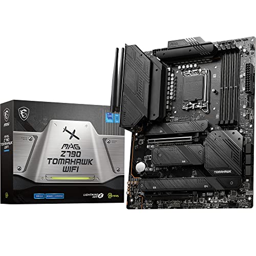 MSI MAG Z790 Tomahawk WiFi Motherboard, ATX - Unterstützt Intel Prozessoren der 12. und 13. Gen, LGA 1700 - 90A SPS VRM,DDR5 Memory Boost 7200+MHz/OC, PCIe 5.0 & 4.0 x16,4 x M.2 Gen4,Wi-Fi 6E von MSI