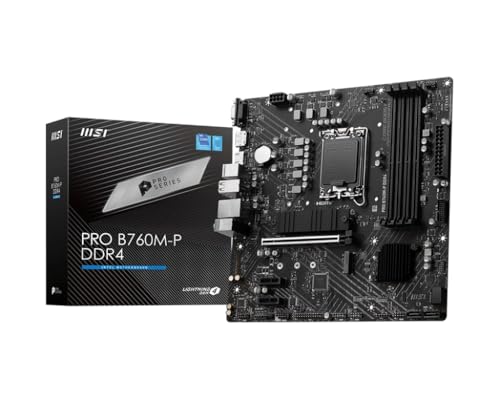 MSI MB PRO B760M-B DDR4 SOKET 1700 DDR4 4800(OC) PCI-E,M.2 USB3.2 HDMI, 1x 2,5G LAN mATX von MSI