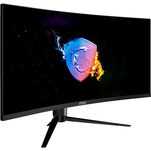 MSI Optix MAG342CQPVDE - 34 Zoll, 3440x1440 (UWQHD), Ultrawide Curved Gaming Monitor, 100 Hz, 1 ms, Adaptive Sync, 1500R Curve, 21:9, schwarz von MSI