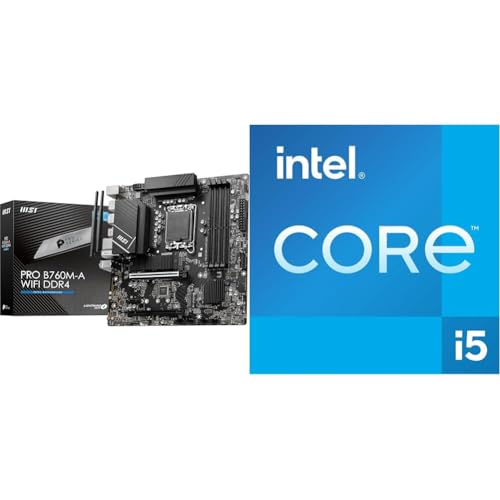 MSI PRO B760M-A WiFi DDR4 Mainboard Micro-ATX - Unterstützt Intel Core Prozessoren der 12. + Intel® Core™ i5-14600K Desktop Processor 14 cores von MSI