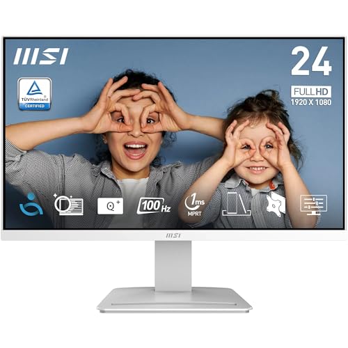 MSI PRO MP2412WDE 23,8 Zoll (60cm) Full HD (1920x1080) Business Monitor, 100Hz, 1ms, Adaptive Sync, Rahmenloses Design, HDMI von MSI