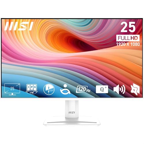 MSI PRO MP251W E2 24,5 Zoll Full HD Desktop-Monitor IPS-Panel 1920 x 1080 4-seitig schmaler Rahmen 120 Hz visueller Komfort integrierte Lautsprecher neigbar HDMI 2.0b DP 1.4 MSI PRO MP251W E2 24,5 Zoll Full HD Desktop-Monitor IPS-Panel 1920 x 1080 4-seitig schmaler Rahmen 120 Hz visueller Komfort integrierte Lautsprecher neigbar HDMI 2.0b DP 1.4 von MSI