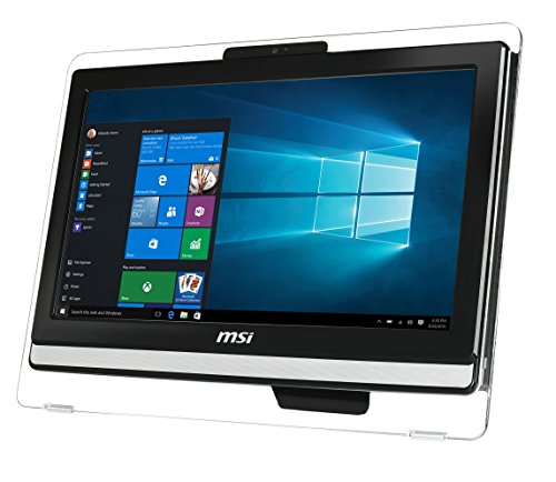 MSI Pro 20ET 4BW-088DE All-in-One Desktop PC mit Multi-Touch Display (Intel Celeron N3160, 4GB RAM, 128GB SSD, HD-Grafik, Windows 10 Home, 49,53 cm, 19,5 Zoll) schwarz AIO von MSI