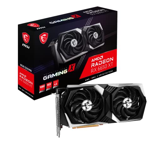 MSI Gaming Radeon RX 6650 XT 128-Bit 8 GB GDDR6 DP/HDMI Dual Torx 4.0-Lüfter, FreeSync DirectX 12 VR-fähige OC-Grafikkarte (RX 6650 XT Gaming X 8G), V502-063R MSI Gaming Radeon RX 6650 XT 128-Bit 8 GB GDDR6 DP/HDMI Dual Torx 4.0-Lüfter, FreeSync DirectX 12 VR-fähige OC-Grafikkarte (RX 6650 XT Gaming X 8G), V502-063R von MSI