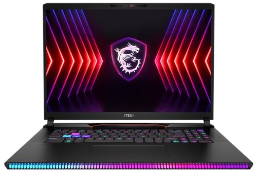 MSI Raider GE78 HX Gaming Laptop, 17,0" QHD+ 240Hz, Intel Core i9 14900HX, NVIDIA GeForce RTX 4080, 32GB DDR5, 2TB SSD, Windows 11 Pro, QWERTZ Tastatur, 14VHG-672, Schwarz von MSI