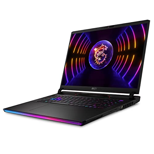 MSI Raider GE78HX 13VH-413ES Gaming Notebook 17" 16:10 QHD+, 240Hz (Intel Core i9-13980HX, RTX 4080-12GB, 32GB RAM, 2TB SSD, Windows 11 Home Advanced) Black – Tastatur QWERTY Spanisch von MSI