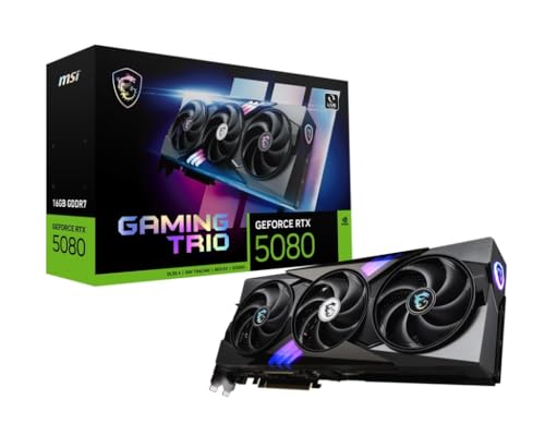 MSI VGA GEFORCE RTX 5080 16G Gaming Trio RTX5080 16GB GDRR7 256 B DX12 PCIE 5.0 X16 (3XDP 1XHDMI) von MSI