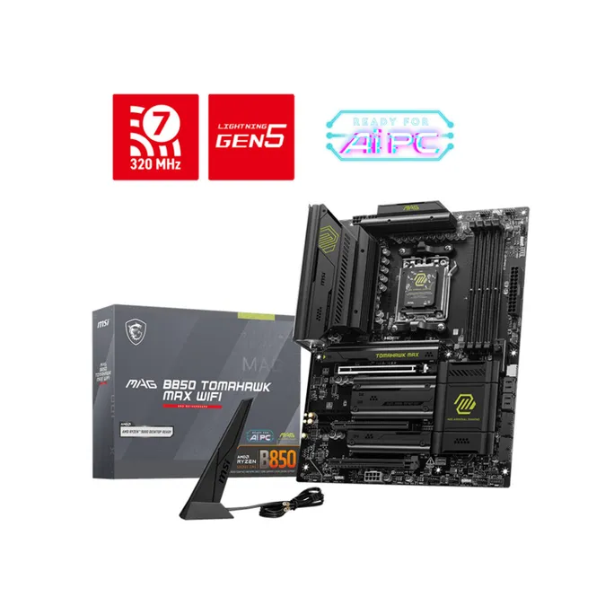 Msi Mag B850 Tomahawk Max Wifi Mainboard Motherboard Am5 M2 Wifi7 Bt Hdmi Usb C B-Ware Msi Mag B850 Tomahawk Max Wifi Mainboard Motherboard Am5 M2 Wifi7 Bt Hdmi Usb C B-Ware von MSI