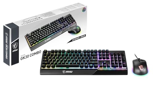 MSI PERIPHERIQUE Gaming Vigor GK30 Combo, S11-04FR601-CLA, Schwarz von MSI
