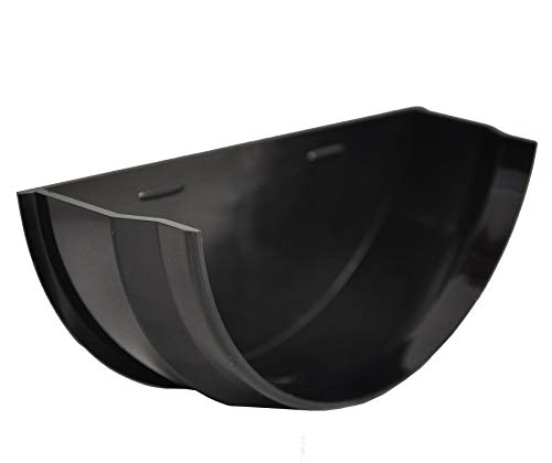 Hälfte rund Dachrinne interne Stop Ende – Schwarz von MSL