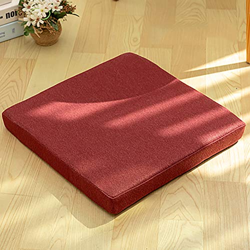 MSM 4-er Pack Sitzkissen, Quadratische Japaner Tatami Bay-Fenster Balkontür Stuhlkissen Yoga-Matte Kissen Stuhl-pad, 4er-Set-dunkelrot 40x40x5cm MSM 4-er Pack Sitzkissen, Quadratische Japaner Tatami Bay-Fenster Balkontür Stuhlkissen Yoga-Matte Kissen Stuhl-pad, 4er-Set-dunkelrot 40x40x5cm von MSM