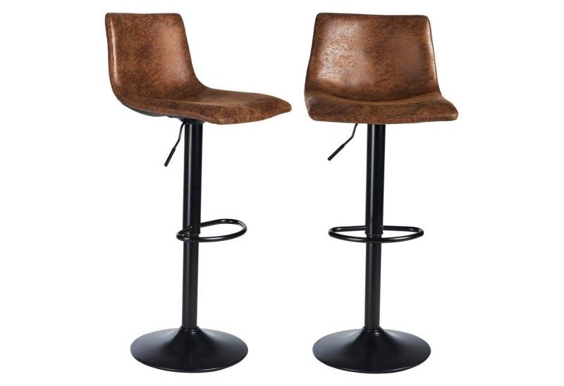 MSMASK Barhocker 2er Set, Barstühle höhenverstellbar Barhocker mit lehne drehbar (2 St), Barstuhl Industrial Küchenhocker Retro Bistrohocker Tresenhocker von MSMASK