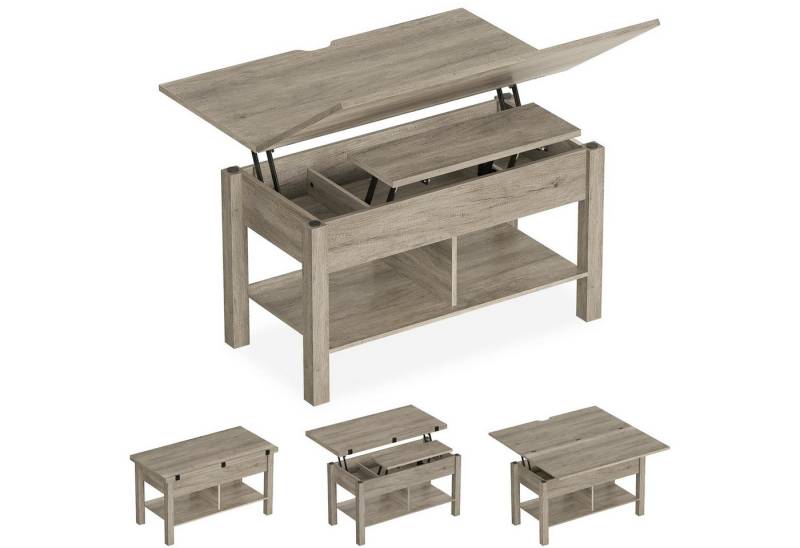 MSMASK Couchtisch 3-in-1-Multifunktions-Wohnzimmertisch mit Versteckter Aufbewahrung, Der Couchtisch lässt Sich in einen Esszimmertische für Wohnzimmer MSMASK Couchtisch 3-in-1-Multifunktions-Wohnzimmertisch mit Versteckter Aufbewahrung, Der Couchtisch lässt Sich in einen Esszimmertische für Wohnzimmer von MSMASK