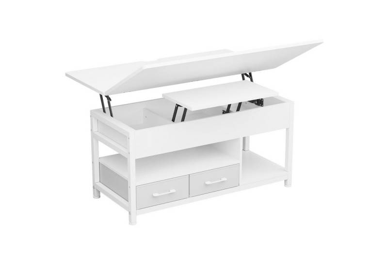 MSMASK Couchtisch 3-in-1 mit 2 Schubladen & verstecktem Stauraum, Multifunktions-Wohnzimmertisch von MSMASK