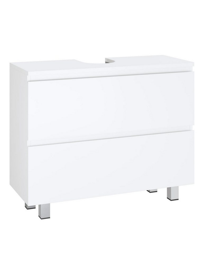 MSMASK Waschbeckenunterschrank Badezimmerschrank Unterschrank Waschbecken mit 2 Große Schubladen 80 x 30 x 61 cm von MSMASK