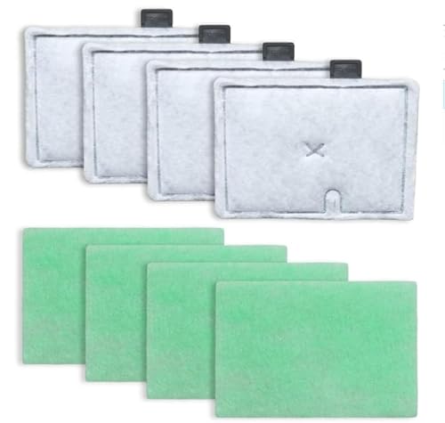 MSMXCS Kompatibel mit Interpet internen Patronenfilter CF1, viermonatiges Service-Kit (4 x Filterkartuschen, 4 x Algaway Pads) von MSMXCS