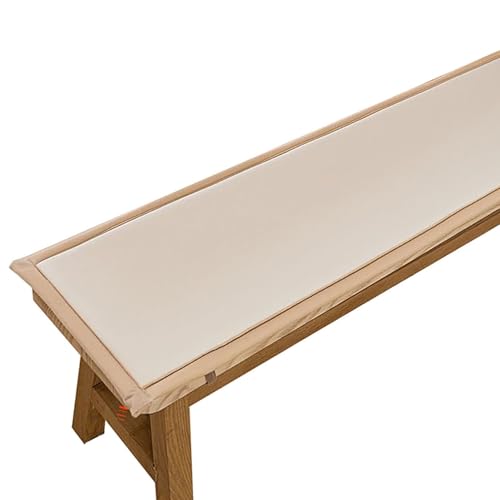 MSNCS Bankkissen Bankauflage Stuhlkissen für Fensterbank, Gartenbankauflage Dicke 2.5cm rutschfeste Bankpolster Schaukel Sitzkissen für Outdoor, Terrasse, Drinnen(Milky White,180x40x2.5cm) von MSNCS