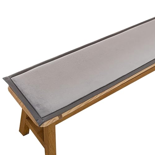 MSNCS Bankkissen Bankauflage Stuhlkissen für Fensterbank, Gartenbankauflage Dicke 2.5cm rutschfeste Bankpolster Schaukel Sitzkissen für Outdoor, Terrasse, Drinnen(Silbergrau,130x40x2.5cm) von MSNCS