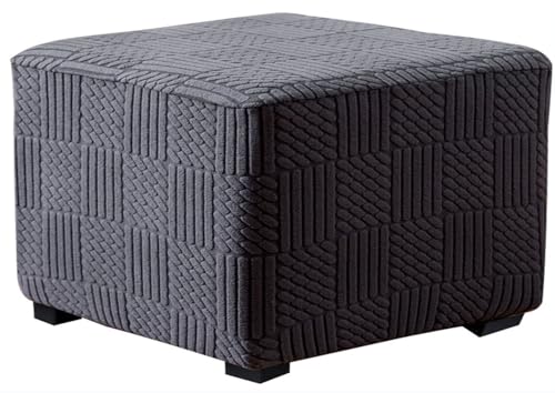 MSNCS Hockerbezug Quadratisch 60x60/40x40/55x55 Stretch Fußhocker Bezug Ottoman Cover Schonbezug Hocker Hussen für Fußhocker Stretch Ottoman Cover Square Protective Cover(Color 5,55x55cm/22x22in) von MSNCS