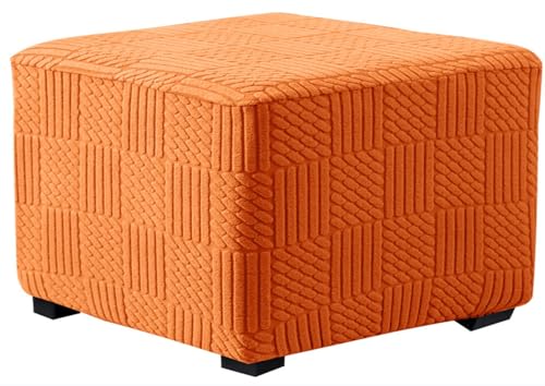 MSNCS Hockerbezug Quadratisch 60x60/40x40/55x55 Stretch Fußhocker Bezug Ottoman Cover Schonbezug Hocker Hussen für Fußhocker Stretch Ottoman Cover Square Protective Cover(Color 8,60x60cm/24x24in) von MSNCS