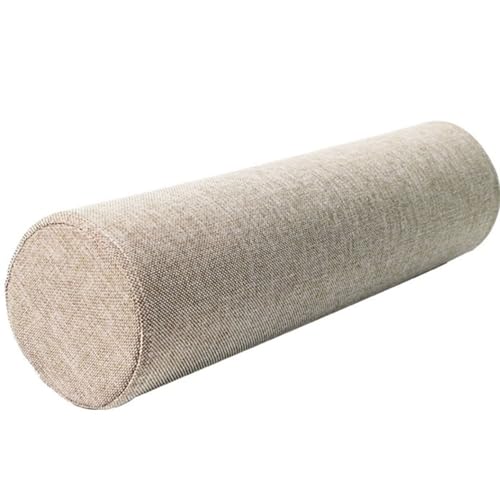 MSNCS Nackenrolle Linen Rollenkissen 40/50/60/70/90 cm Nackenkissen Kopf, Nacken, Rückenstütze Kissenrolle abnehmbar Rohrkissen Dekokissen für Betten und Sofas Yoga(Kamel,20cmx90cm) von MSNCS