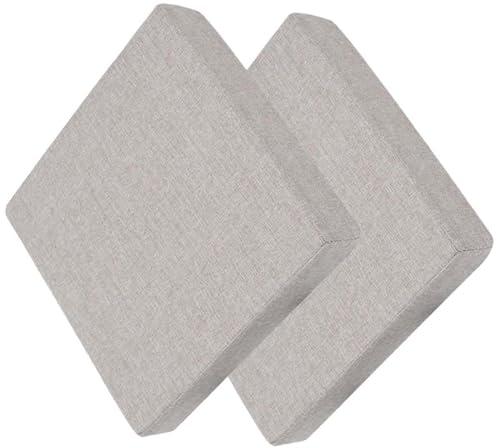 MSNCS Stuhlkissen 30x30/35x35/40x40cm Quadratisch Sitzkissen 1/2/4er Set, Bequem Weiches Stuhlauflage Dickes 5/8 cm,rutschfest Stuhl-Sitzkissen,für Außen Oder Innen, Garten, Büro(W,35x35x5CM 2pcs) von MSNCS