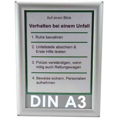 Alu Klapprahmen DIN A3 Opti Frame®, Klapprahmen, Wechselrahmen, Klick Rahmen, Klapp Rahmen, Alu, 25mm, Flyer Rahmen, Bilder Rahmen von MSP Decoline GmbH