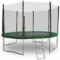 Gartentrampolin Trampolin 250cm Modell 2019 Randabdeckung Dunkelgrün von MSPOINT