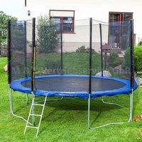 Markenlos - Trampolin 305 Outdoor Gartentrampolin Komplettset 3,05m 305 cm Modell 2019 mit extra verstärkten Rahmen von MARKENLOS