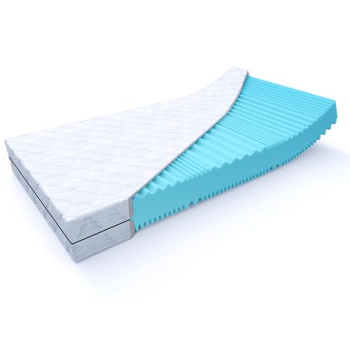 MSS e.K. Aqua Deluxe - 7 Zonen Wellness Kaltschaummatratze - 100 x 200 x 21 cm (Kernhöhe 19 cm) - Härtegrad H4 & H5 - Matratze Wendematratze Kaltschaum Oeko-TEX von MSS e.K.