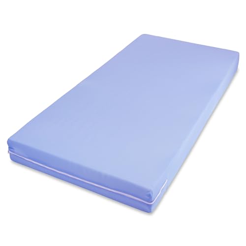 MSS e.K. Easy Active 140 x 200 x 11 cm Roll-Matratze für Kinder und Erwachsene Bezug Blau Komfortschaum von MSS e.K.