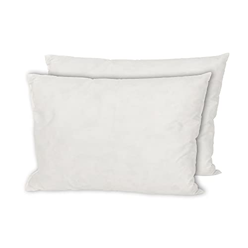 MSS e.K. 2er Set Federkissen | Größe: 25 x 40 cm | Füllgewicht: je 250 Gramm | 100% Baumwolle | kein Lebendrupf | Kissenfüllung | NOMITE Zertifiziert - milbenfrei | schadstoffgeprüft von MSS e.K.
