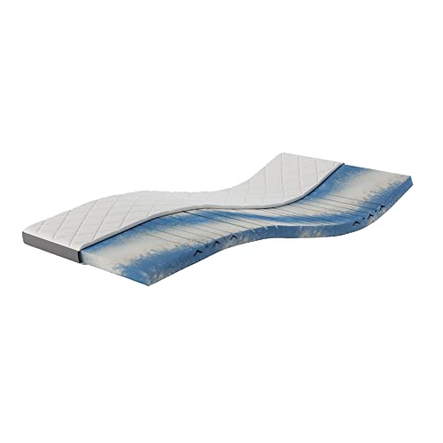 MSS e.K. Karo Gel 7 Zonen Premium Matratzentopper 80x200 cm, Topper aus Gelschaum, rutschfeste Memory Foam Bettauflage mit atmungsaktivem Bezug, weiche Matratzenauflage 80 x 200 x 8 cm von MSS e.K.