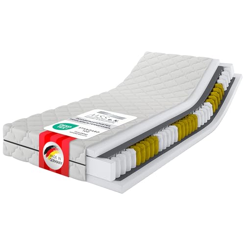 MSS e.K. Tonnentaschenfederkernmatratze Medic Plus | 120 x 220 cm | H3 | 7-Zonenaufbau | Komfortschaum | Höhe ca. 21 cm | hochwertiger Mikrofaserbezug Classic | schadstoffgeprüft MSS e.K. Tonnentaschenfederkernmatratze Medic Plus | 120 x 220 cm | H3 | 7-Zonenaufbau | Komfortschaum | Höhe ca. 21 cm | hochwertiger Mikrofaserbezug Classic | schadstoffgeprüft von MSS e.K.
