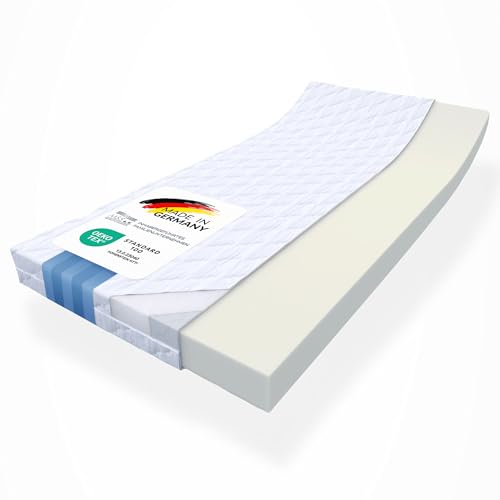 MSS e.K. orthopädischer Kaltschaum-Matratzentopper 140 x 200 cm - 10 cm Dicke Matratzenauflage | Matratzenschoner | Designed und produziert in Deutschland | Oeko-TEX zertifiziertTEX Zertifiziert von MSS e.K.