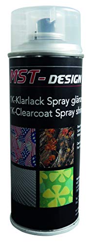 MST-Design Klarlack Spray 1K I glänzend I Autolack Sprühdose 400 ml I Lack Versiegelung I farblos - transparent I Finish von MST-DESIGN