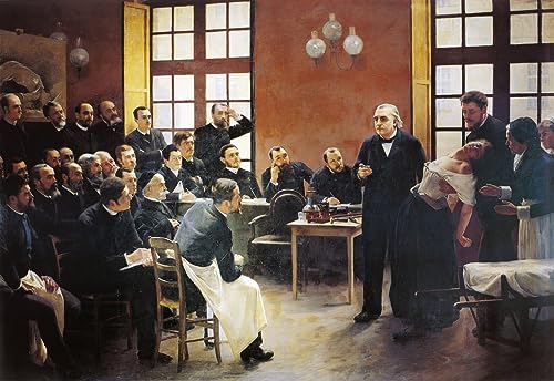 MSTECO Leinwand Abstrakt Kunstwerk Wandkunst Bild Druck Klassische Malerei eine klinische Lektion mit Doktor Charcot in der Salpêtrière von Pierre Andre Brouillet für Bürodekoration 60x90cm von MSTECO