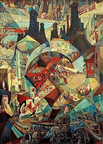 MSTECO Leinwand Wandbild Kunstdruck Leinwand Malerei Poster Berühmt Baku-Agitation von Heinrich Vogeler für Flurdekoration 60x90cm von MSTECO