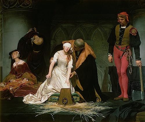 MSTECO Leinwand Wandbild Kunstdruck Leinwand Malerei Poster Berühmt die Hinrichtung von Lady Jane Grey von Hippolyte Delaroche für Flurdekoration 60x90cm von MSTECO
