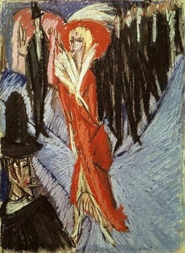 MSTECO Leinwanddruck Und Poster Wandkunst Bild Reproduktion Fehmarn-Häuser von Ernst Ludwig Kirchner für Wohnkultur 60x90cm von MSTECO