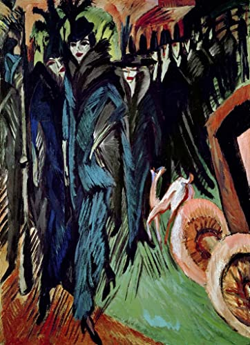 MSTECO Leinwanddruck Und Poster Wandkunst Bild Reproduktion Friedrichstraße von Ernst Ludwig Kirchner für Wohnkultur 60x90cm von MSTECO