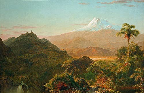 MSTECO Leinwanddruck Und Poster Wandkunst Bild Reproduktion Südlandschaft von frederic edwin church für Wohnkultur 60x90cm von MSTECO