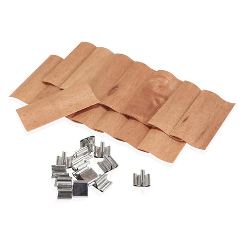 MSTZA 20 Sets 60/80 * 50 MM breiter Kirschholzdocht Große Holzdochte zur Kerzenherstellung mit Dochthalter aus Metall Rauchfreie Sojakerzendochte MSTZA 20 Sets 60/80 * 50 MM breiter Kirschholzdocht Große Holzdochte zur Kerzenherstellung mit Dochthalter aus Metall Rauchfreie Sojakerzendochte von MSTZA