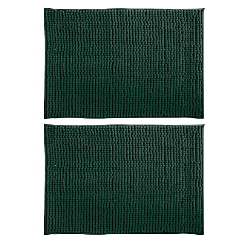 MSV 2er Set Badteppiche, rutschfest, grün, 60 x 90 cm von MSV