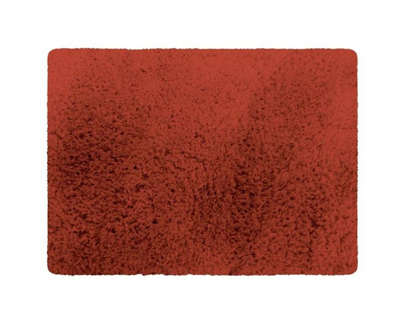 MSV Badematte Badteppich Mikrofaser, Höhe 30 mm, Anti-Rutsch, strapazierfähig, schnell trocknend, langlebig, Polyester, rechteckig, Badteppich, 100% Polyester Mikrofaser, Rutschsichere Unterseite aus Latex, Waschbar 30°, flauschig soft und warm, in 2 Größen und vielen angesagten Trendfarben erhältlich, 40x60 cm, terracotta rot von MSV