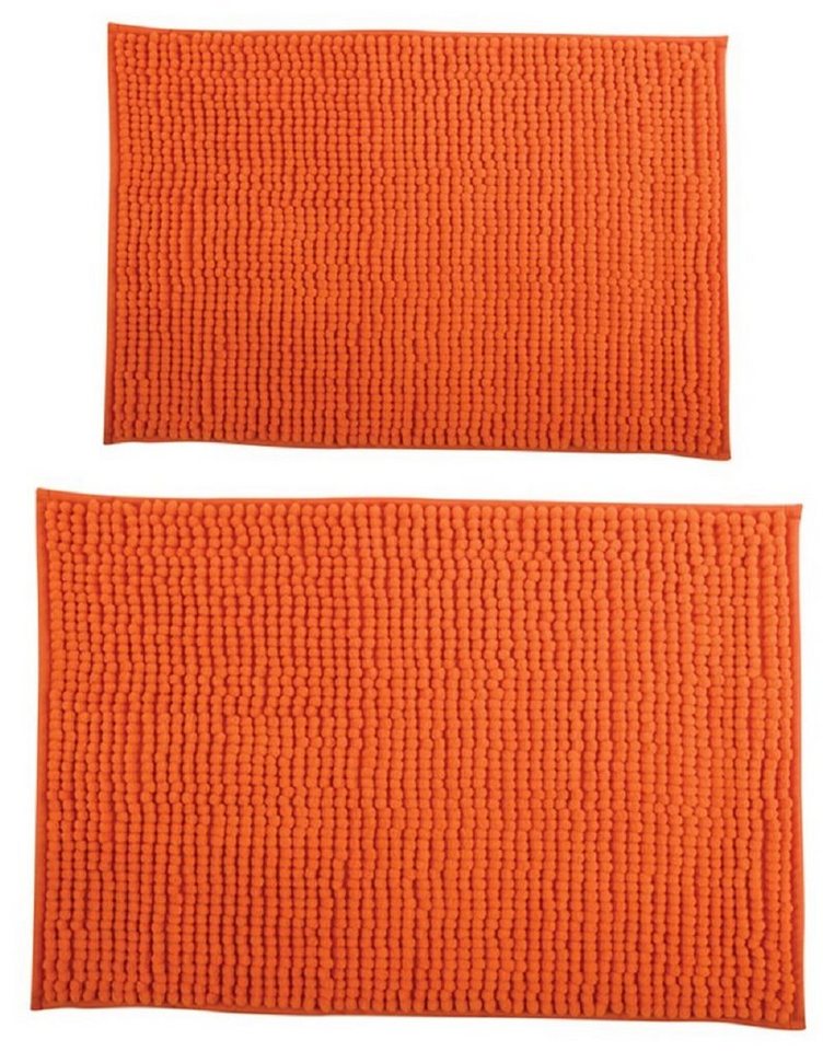 Badematte CHENILLE MSV, rutschsicher, schnelltrocknend, 100% Polyester Microfaser, 2er Kombi-Set, bestehend aus 2 Größen 40x60 und 60x90 cm, 100% Polyester Microfaser, rutschhemmende Beschichtung, waschbar 30°, schnelltrocknend, viele angesagte Trendfarben von MSV