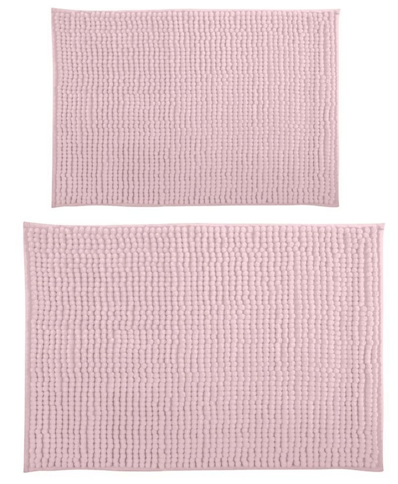 Badematte CHENILLE MSV, rutschsicher, schnelltrocknend, 100% Polyester Microfaser, 2er Kombi-Set, bestehend aus 2 Größen 40x60 und 60x90 cm, 100% Polyester Microfaser, rutschhemmende Beschichtung, waschbar 30°, schnelltrocknend, viele angesagte Trendfarben von MSV