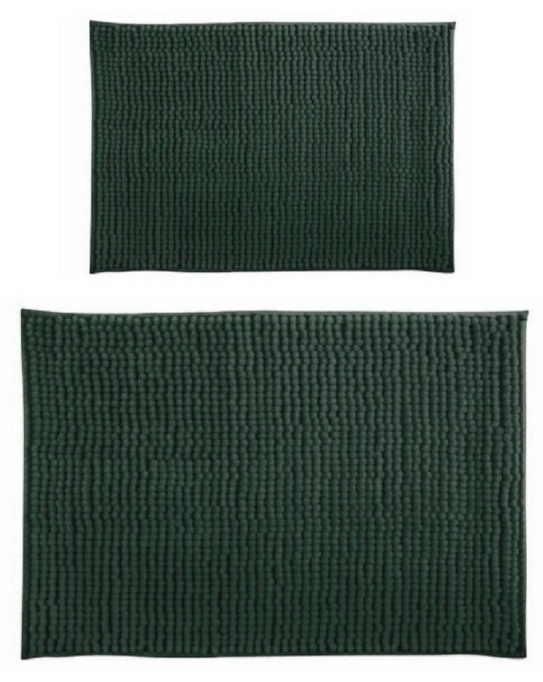 Badematte CHENILLE MSV, rutschsicher, schnelltrocknend, 100% Polyester Microfaser, 2er Kombi-Set, bestehend aus 2 Größen 40x60 und 60x90 cm, 100% Polyester Microfaser, rutschhemmende Beschichtung, waschbar 30°, schnelltrocknend, viele angesagte Trendfarben von MSV