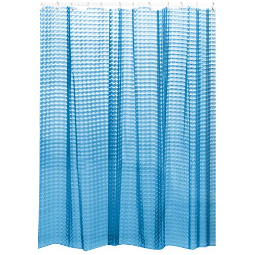 Cotexsa by MSV Premium Anti-Schimmel Eva 3D Duschvorhang - Anti-Bakteriell, waschbar, 100% wasserdicht - „3D Blau“ 180x200cm – Made in Spain von MSV